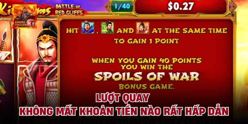 Lượt quay không mất khoản tiền nào rất hấp dẫn