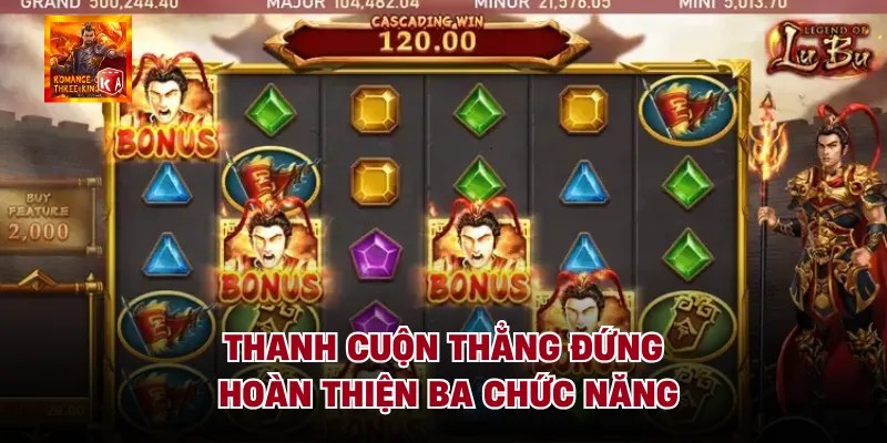 Thanh cuộn thẳng đứng hoàn thiện ba chức năng