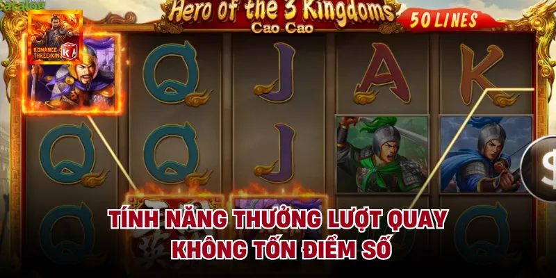 Tính năng thưởng lượt quay không tốn điểm số